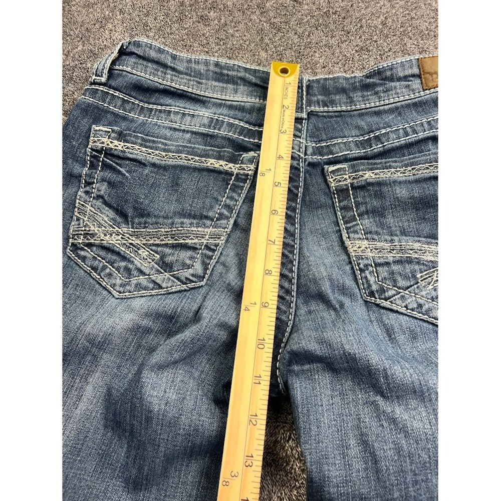 BKE Payton Straight Leg Jeans Womens 27 Medium Wash Low Rise Contrast Stitch - Picture 11 of 12